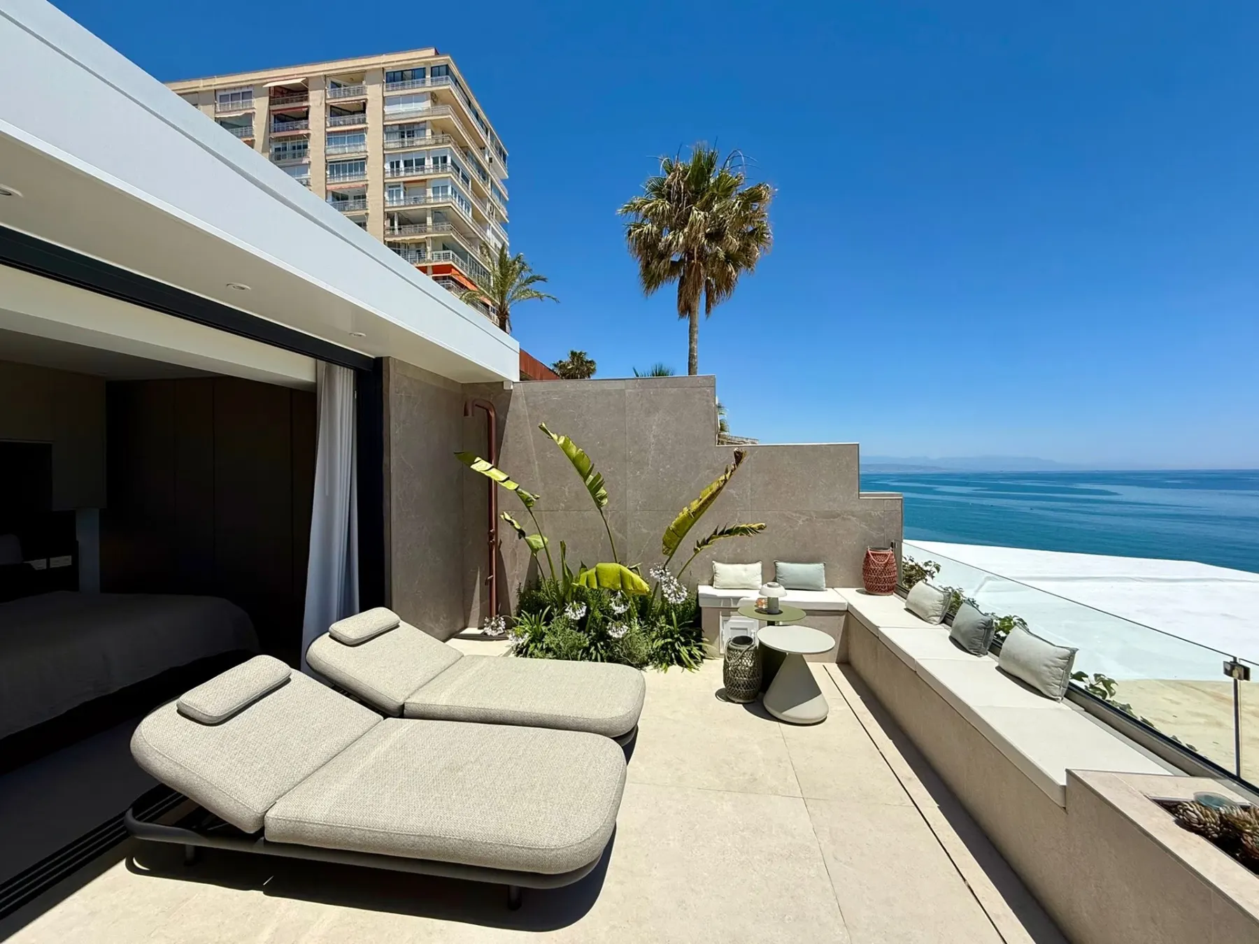 The terrace